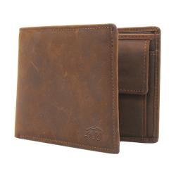 Hot sale quality trifold men purse, eco-friendly vintage leather big wallet bag with rfid protection