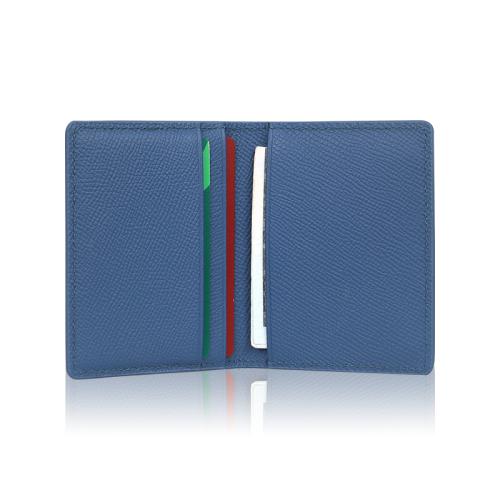 High quality leather credit card holder sanffiano bifold card holder wallet leather card holder