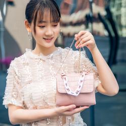 Fashion Alligator Small Zipper Square Bag 2023 New Bag Women's Chain Messenger Handbag Tote Handbag Women Purses And Handbag