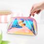 HR031 Women's Light Makeup Sets Bag PVC Portable Cosmetic Laser Illusion Storage Bag Waterproof Cosmetics Travel Wash Handbag