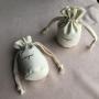 Small Cotton Linen Packaging Pouches Round Bottom Cotton Linen Drawstring Travel Pouch