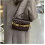 Chain Handbag Women's 2024 Fashion Retro Embossed Lingge Small Square Bag Women's One Shoulder Messenger Bag