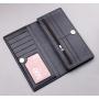 OEW047 Custom Logo Fashionable Long Section Clutch Wallet For Men PU Leather ID Credit Card Holder Simple Slim Coin Purse