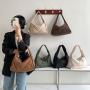 Factory Wholesale High Quality Cotton Tote Bag Nylon Handbag Expanded Olive Green Tote Bag Custom Puff Cotton Fabric Hand Bag