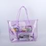 New No Moq Waterproof Transparent Nylon Zipper Bag Clear Pvc Tote Bag Shoulder Shopping Bag