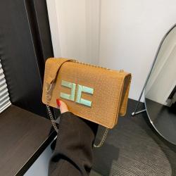Premium small square bag fashionable foreign crocodile grain ladies shoulder bag crossbody bag