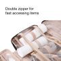 Custom Logo Fashion Travel Makeup Bag Portable Large Capacity Cosmetic Bag with Zipper Closure Ladies Made Polyester Cotton PC
