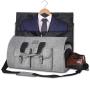 Customized Full-Sized Folding Hanging Suit Male Weekender Business Trips Garment Duffle Bag with Detachable Shoulder Strap