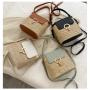 Straw Beach Vacation Woven Women's Bag 2023 New Fashion Trend Korean Version Versatile Fashion Handheld Crossbody Bucket Bags
