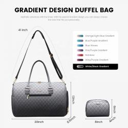 Factory Direct Sale Gradient Color Gym Bags Dry Wet Separated Gym Bags Women Fashion Sport Training Handbag Yoga Duffel Bag