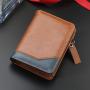 XL299 Soft Comfortable Purse Gift Packaging Box Card Holders Accept Customized Logo Men's Genuine Leather Short Wallet