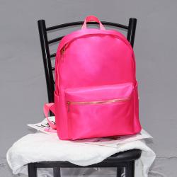 Keymay Hot Sale Rts Green Hot Pink Black Waterproof Portable Nylon Rucksack School Children Backpack Kid Book Bag Girl Backpack