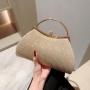 Ladies party wrinkle clutch bag purses champagne dress handbag evening dinner clutch handbags with metal handle for women