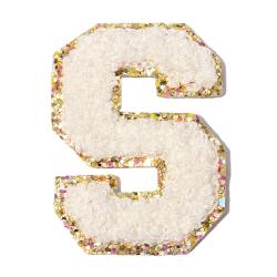 26 Pieces Embroidered Chenille Patches From A-Z Self Adhesive Alphabet Patch For Hats Clothes DIY Craft Letters Sticker