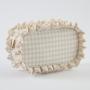 New Arrival Wholesale Stock No Minimum Order Quantity Fashion Cute Zipper Gingham Ruffle  Makeup Accessories Female Summer Bag