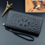 2021 New Alligator-print wallet Men's Long Zippered mobile phone bag Clutch Business card holder wallets for man