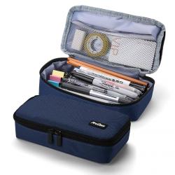 Gelory School Office Portable Pencil Pouch Large Capacity Students Stationery Pouch Pencil Holder Desk Organizer