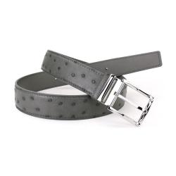 ODM Custom Logo and Color Design High Quality Real Ostrich Skin Business Office Belt Luxury Belt With Buckle For Gentlemen