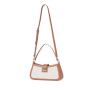 Special Design Canvas And Pu Leather Shoulder Bags With Inner Zipper Pocket Customized Hardware Ladies Cross Body Bags