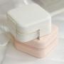 KBW592 Hot Fashion Portable Jewelry Box Ring Earring Organizer PU Zipper Flip Cover Travel Jewelry Box Customized