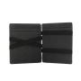 Slim magic elastic strap wallet mens rfid crazy horse pu leather smart wallet with zip coin pocket