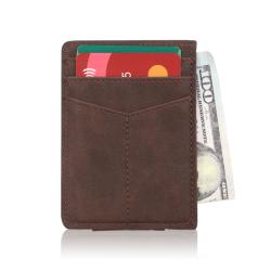 Factory Wholesale Crazy Horse Leather Card Holder Wallet Genuine Leather Men Card Holder