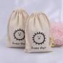Custom Logo Printed Organic Cotton Muslin Candle Soap Packaging Bag Eco Thick Cotton Gift Drawstring Dust Pouch