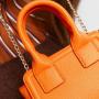 Guangzhou Factory Price Fashion Orange customized color ladies Handbag Double Handle Pu leather Mini Women handbags