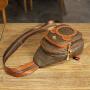 Mini Backpack Cross border Fashion PU Spring New Old Flower Crossbody Chest Bag