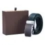 Custom Brand Logo Luxury Vegan Leather Men Belt Automatic Buckle Belts Gift Set For Men