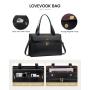 LOVEVOOK Custom 15.6 in Fashion Leather Computer Bag Briefcase Travel Office Ladies Handbag for Work Tote 2pcs/set Laptop Bag