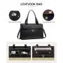 LOVEVOOK Custom 15.6 in Fashion Leather Computer Bag Briefcase Travel Office Ladies Handbag for Work Tote 2pcs/set Laptop Bag