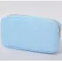 Wholesale Letter Chenille Custom Monogram Makeup Bag Personalized Cosmetic Bag Travel Quilted Nylon Cosmetic Makeup Bag