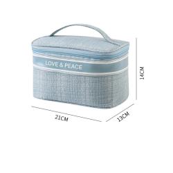 Wholesale Fashion Lattice Makeup Bag Cosmetic Bags Toiletries Organizer Waterproof Females Storage Make Up Cases