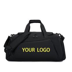 Manufacturer OEM Training Gym Backpack for Sports Custom Logo Luggage Travel Bags Waterproof Black Duffel Bag for Men