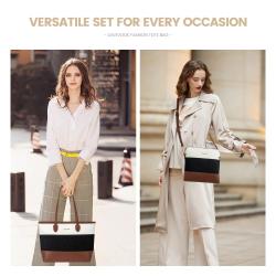 LOVEVOOK 2024 Designer PU Leather Ladies Shoulder Hand bag 3 pcs Luxury Purse and Handbags Set Large Cute Women Tote Bags
