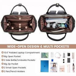 Custom Hot Sale Carry on school work bookbag mochila luxury PU leather Nurse Teacher Daypack women laptop backpack with USB Port