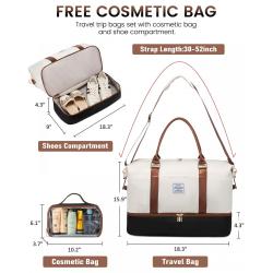 LOVEVOOK Travel Weekender Duffle Bag Women Carry on Overnight Gym Tote Bag with Shoe Compartment Hospital Bag for Labor Delivery