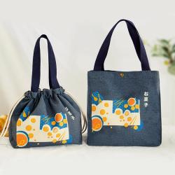 Gelory Japanese Lunch Bag Convenient Portable Canvas Bag Customized Large Capacity Thickened Thermal Insulated Lunch Bag