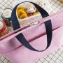 New thickened portable waterproof lunch bag insulation Oxford cloth handbag picnic bag lunch bag solid color