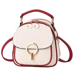 ZR697 New Women Bag Backpack Fashion Good Girl PU Leather Waterproof Schoolbag Female Flip Cover Versatile Travel Crossbody Bag