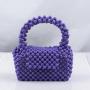 custom resin New Mini Colorful Small Square Handmade Beaded Acrylic bag Fashion Handbag for Women 2024