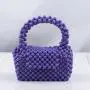 custom resin New Mini Colorful Small Square Handmade Beaded Acrylic bag Fashion Handbag for Women 2024