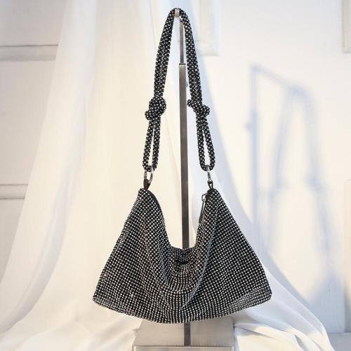 Factory direct new knot rhinestone full diamond evening bag handmade inlaid diamond armpit bag banquet handbag female