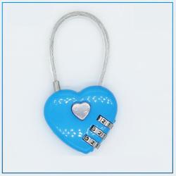 KBW389 Hot Selling Wire Rope Combination Lock Aluminum Luggage Combination Lock Wholesale Wedding Love Lock