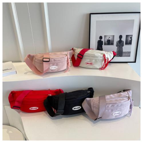 Simple Men's Chest Bag Custom Canvas Lightweight One Shoulder Women Sports Casual Crossbody Bag