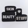 Keymay Custom Personalized Chenille Letter Bag Gift Blank Cosmetic Bag Waterproof Nylon Pouch Preppy Makeup Bag