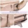 REALER genuine leather women shoulder bags tassel crossbody messenger bag ladies purses and handbags