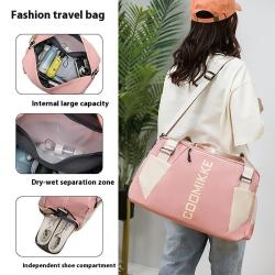 ZX087 Durable Women's Yoga Fitness Duffle Bag Travel Luggage Tote Bag Travel Sports Luggage Crossbody Bags With Shoes Pocket