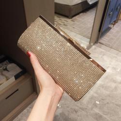 sac tendance 2024 New Women's Rhinestone Gold And Silver Handbag Banquet Party Handbag Dinner Shoulder Crossbody Bag